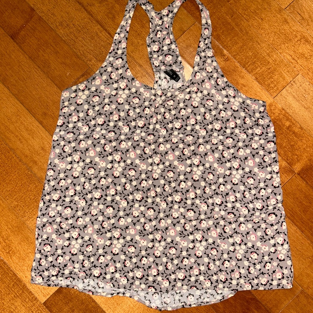 Nollie Black and White Floral Tank Top